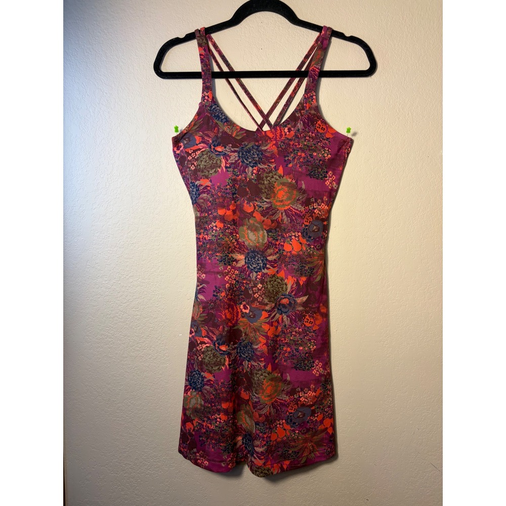 Title Nine Cirque De La Vie Floral Active Dress XS Built-In Bra Flower Crush